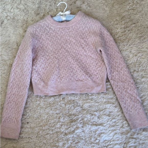 lululemon athletica Sweaters - Lululemon Wool Pink Crop Sweater, Cabincore, Whimsigoth, Normcore, Scandi